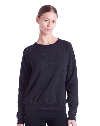  Ladies' Raglan Pullover Long Sleeve Crewneck Sweatshirt 