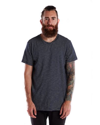 Men's 6 oz. True Indigo Striped Crew