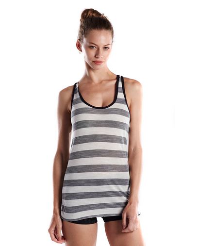 Ladies' 3.8 oz. Striped Slub Racer Tank