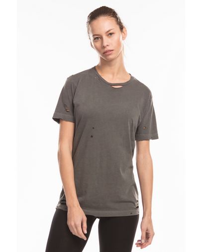  Unisex Pigment-Dyed Destroyed T-Shirt 