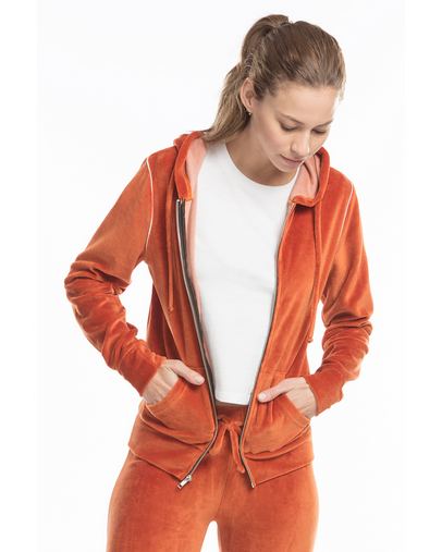  Ladies' Velour Full-Zip Hoodie 