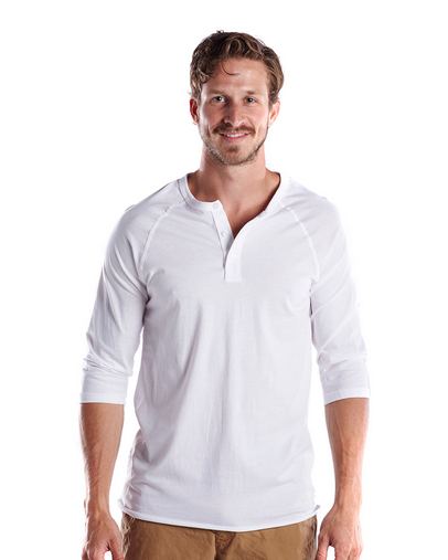  Unisex 3.5 oz. 3/4-Sleeve Raglan Henley 