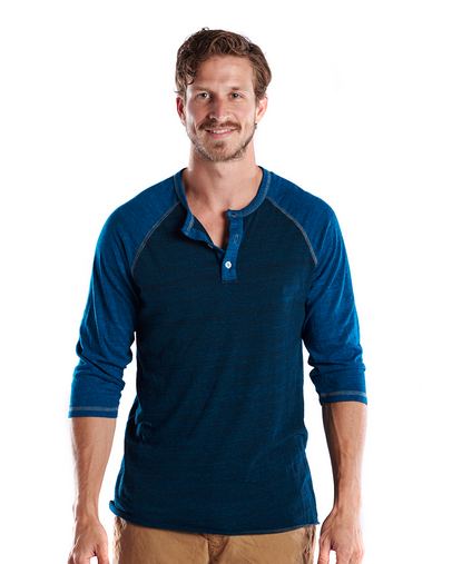  Unisex 5.2 oz. 3/4-Sleeve Triblend Over-Dyed Raglan 