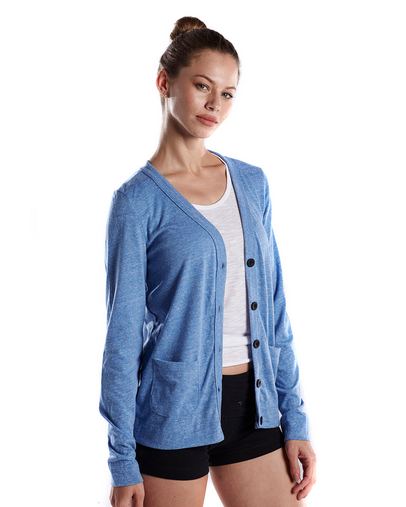  Ladies' 4.9 oz. Long-Sleeve Cardigan 