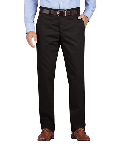 Men's KHAKI Regular Fit Tapered Leg Flat Front Pant