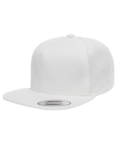  Adult 5-Panel Cotton Twill Snapback Cap 