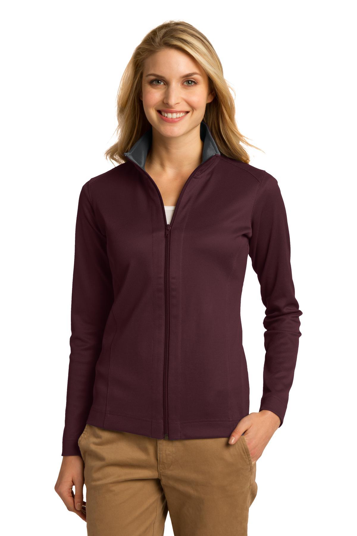 Port Authority Ladies Vertical Texture FullZip Jacket L805