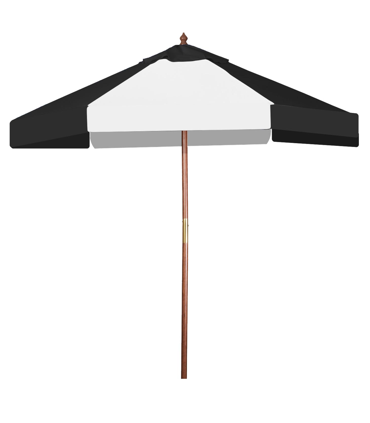 Custom Logo 7' Bamboo Market Umbrella With Valance